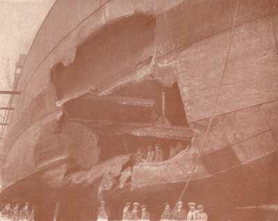 El efecto mortal de un torpedo, c1917 1919 de FC Coleman