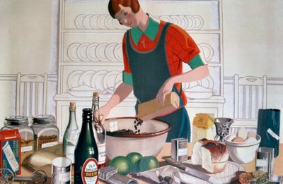 Haciendo el pudín de Navidad del Imperio de FC Harrison