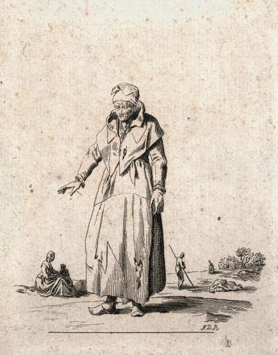 Campesina (grabado) de F.D.B. Monogrammist