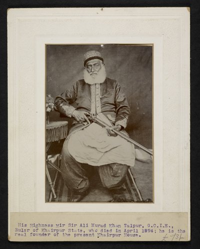 Sir Mir Ali Murad Khan Taipur III, gobernante del estado de Khaipur de F.L. Wadhumal