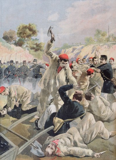 Revuelta de anarquistas franceses en Guyana, ilustración de 