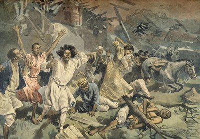 Ciclón en Mayotte, de Le Petit Journal, 27 de marzo de 1898 de F.L. and Tofani, Oswaldo Meaulle
