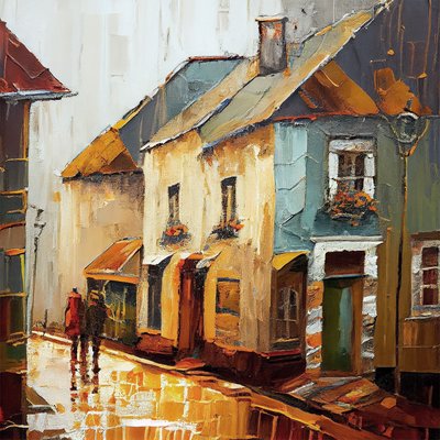 Una calle rural, pintura abstracta sobre lienzo, impresiones de arte mural de F. Abderrahim