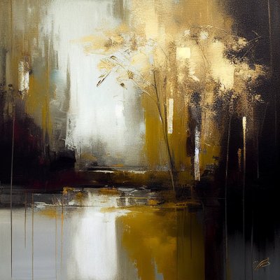 Pintura abstracta enfoque textura, impresiones de arte de la pared de F. Abderrahim