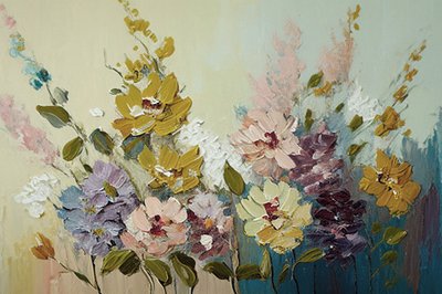 Representación abstracta de rosas vintage, impresiones artísticas de pared, decoración de dormitorio de F. Abderrahim