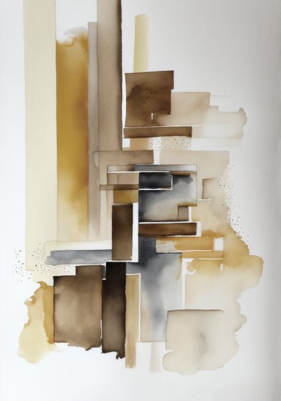 Cuadros abstractos en acuarela, ideales para una decoración de pared con estilo, Impresiones en lienzo de F. Abderrahim