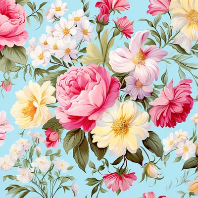 Hermoso patrón floral rosa, idea de la decoración, impresiones del arte de la pared de las flores de F. Abderrahim