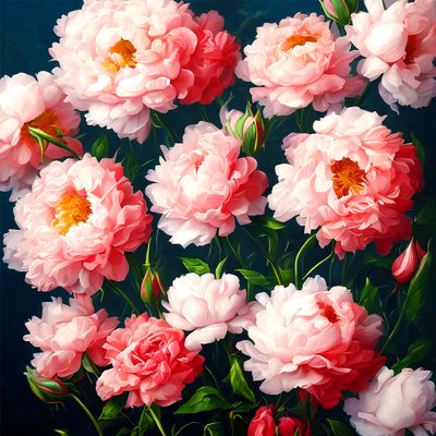 Hermosas rosas pintura sobre lienzo, impresiones de arte de la pared cuadrada, colores vivos de F. Abderrahim