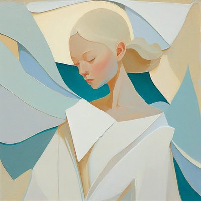 Retrato de mujer rubia, inspirado en cuadros famosos, impresiones de arte mural de F. Abderrahim