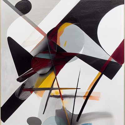 Arte abstracto composición pintura Brilliant Wall Art, impresiones en lienzo enmarcado de F. Abderrahim