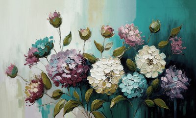 Flor naturaleza muerta pintura sobre lienzo en venta, impresiones de arte de la pared en línea de F. Abderrahim