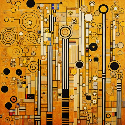  Minimalista klimt patrones moderna decoración de la habitación, Arte de la pared | Impresiones en lienzo de F. Abderrahim