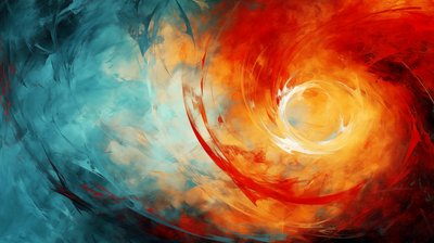 Naranja y azul, impresiones en lienzo, dormitorio, decoración moderna sala de estar pintura de F. Abderrahim