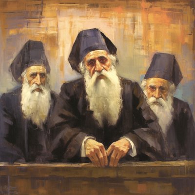 Pintura Retrato de un Anciano Religioso del Clero, impresiones en lienzo de F. Abderrahim