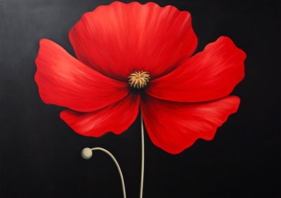 Flor de hibisco rojo, decoración floral de pared, impresiones artísticas sobre lienzo en línea de F. Abderrahim
