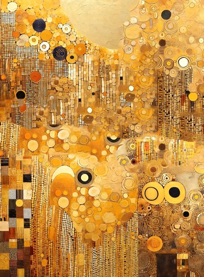 Vertical Abstracto diseño de fondo dorado, impresiones artísticas de F. Abderrahim