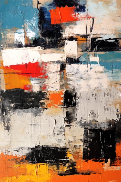 Pintura abstracta moderna vertical para la sala de estar, impresiones del cartel para la venta de F. Abderrahim