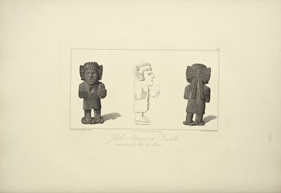 Ídolos Aztecas en Basalto, ilustración de 