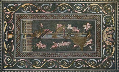 Un Mosaico Romano en Lyon, Representando los Juegos del Circo de F. Artaud