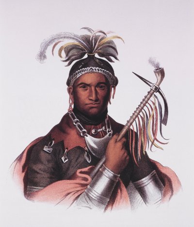 John Abeel Cornplanter Nativo americano (litografía) de F. Bartoli