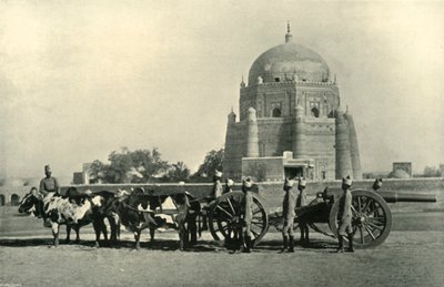 Artillería de guarnición india con batería pesada 40-pr. M.L. Equipo - Orden de perforación caqui, 1901 de F. Bremner
