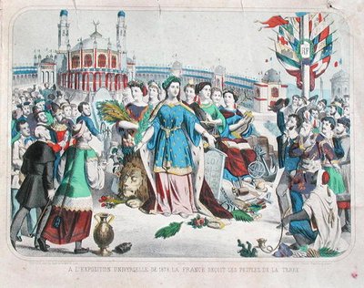 Francia recibiendo a la gente del mundo en la Exposición Universal de 1878 de F. C. Wentzel