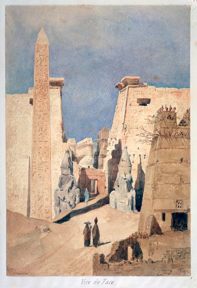 Louxor, desde el frente, siglo XIX de F. H. Naudin