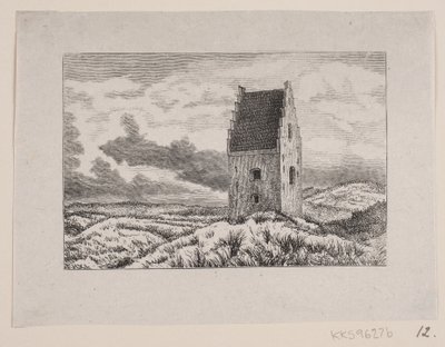 La iglesia enterrada en arena en Skagen de F. Hendriksen
