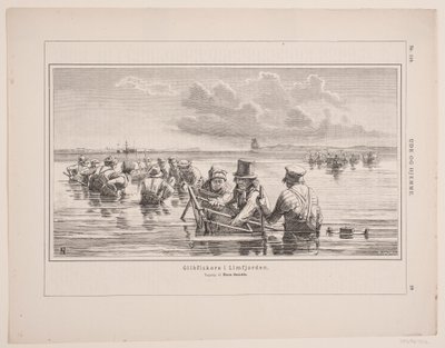 Pescadores de anguilas en Limfjorden de F. Hendriksen