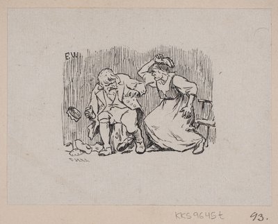 Ilustración de "Askeladden que consiguió que la princesa se riera" de F. Hendriksen