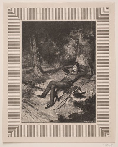 Ilustración para C. Hauch, "El amado" de F. Hendriksen