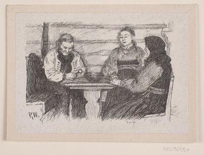 Ilustración para "Stabursnøgelen i Rokkehovedet" de F. Hendriksen
