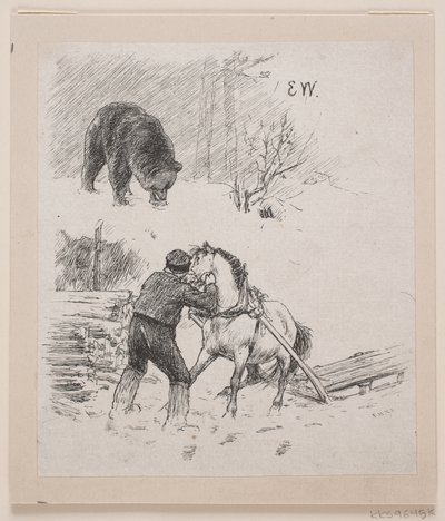 Ilustración de "Velgjort og ilede lønnet" de F. Hendriksen