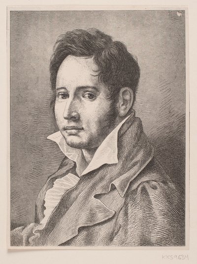 Retrato de Oehlenschläger de F. Hendriksen