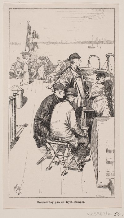 Día de verano en un vapor costero de F. Hendriksen