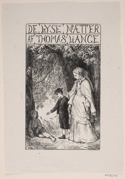Portada para Th. Lange "Las noches claras" de F. Hendriksen