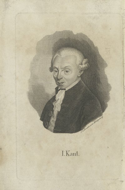 Retrato de Immanuel Kant 1724-1804, ca. 1820 de F. L. Lehmann