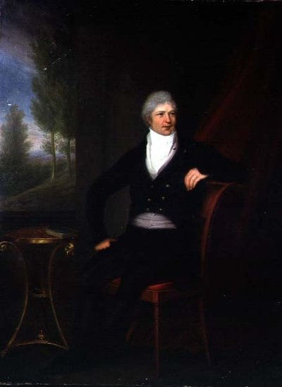 Retrato de un Caballero Sentado junto a una Ventana de F. Landsberg
