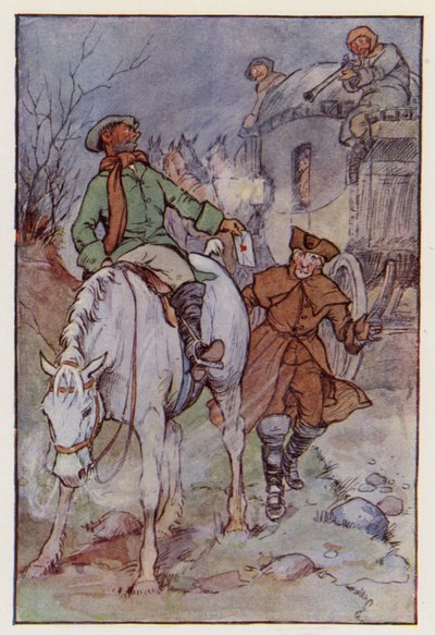 Ilustración de Historia de dos ciudades de Charles Dickens (litografía en color) de F. M. B. Blaikie