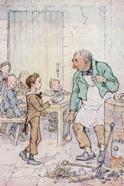 Ilustración para Oliver Twist de F. M. B. Blaikie