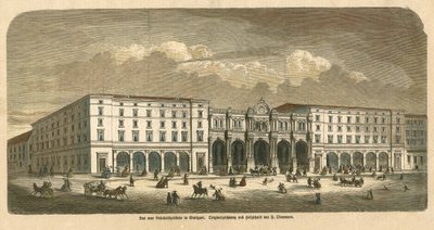El primer edificio de la estación de Stuttgart de F. Obermann