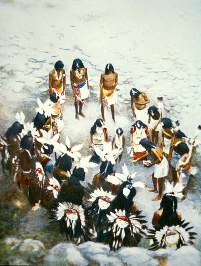 Ceremonia Lenya, Walpi Pueblo, c.1900 de F. Seth