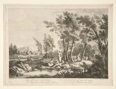 Paisaje con Ruinas, de una serie de 4 de Fabio Berardi