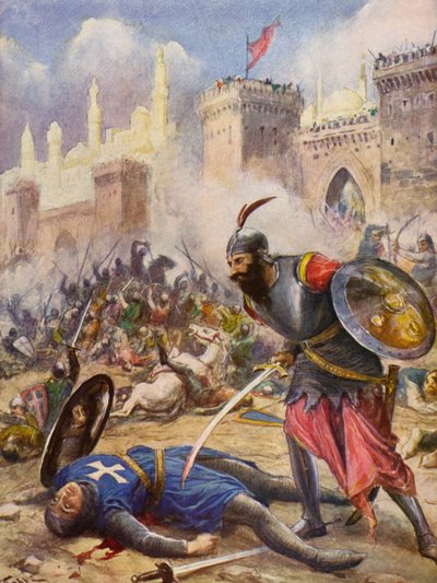 La Gerusalemme Liberata de Torquato Tasso: Canto III, estrofa 45 (litografía en color) de Fabio Fabbi