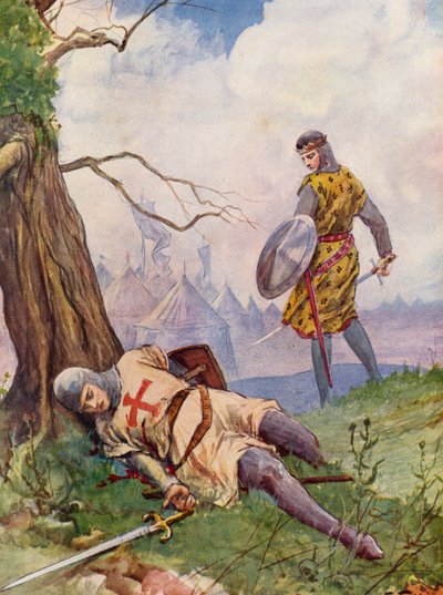 La Gerusalemme Liberata de Torquato Tasso: Canto V, estrofa 31 (litografía en color) de Fabio Fabbi