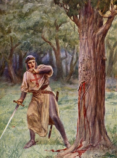 La Gerusalemme Liberata de Torquato Tasso: Canto XIII, estrofa 41 (litografía en color) de Fabio Fabbi