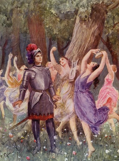 La Gerusalemme Liberata de Torquato Tasso: Canto XVIII, estrofa 28 (litografía en color) de Fabio Fabbi