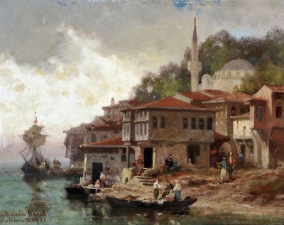 Constantinopla, borde del Bósforo, costa de Asia de Fabius Brest