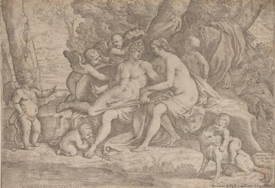 Marte y Venus, 1635-49 de Fabrizio Chiari
