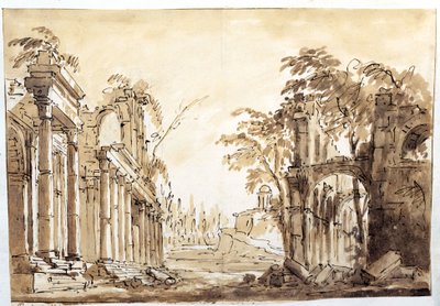 Escena del Acto Uno de la ópera "Lucio Silla" de Wolfgang Amadeus Mozart, 1772 de Fabrizio Galliari
